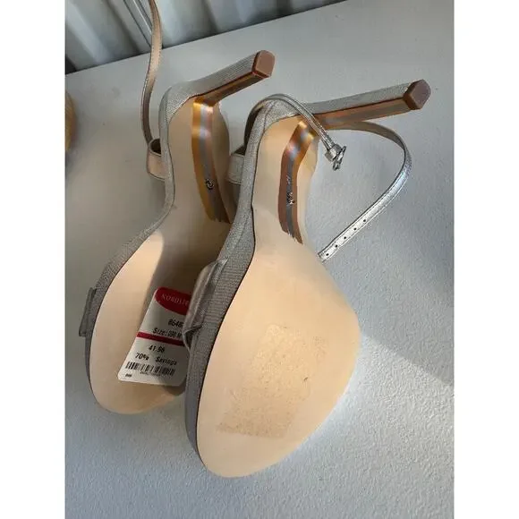 Sam Edelmen Silver Heels NWT 9 - Picture 3 of 4